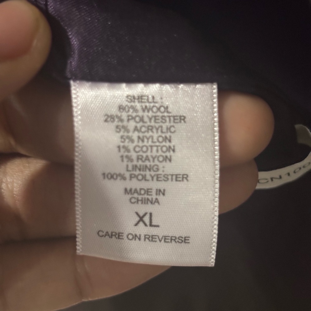 New York & Company Rich Purple Pea Coat - Picture 6 of 6